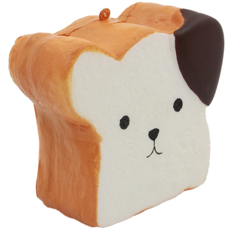 

Cute Toast Slow Rising Squeeze Decompression Toys Stress Reliever Toys Smooshy Mushy Toys