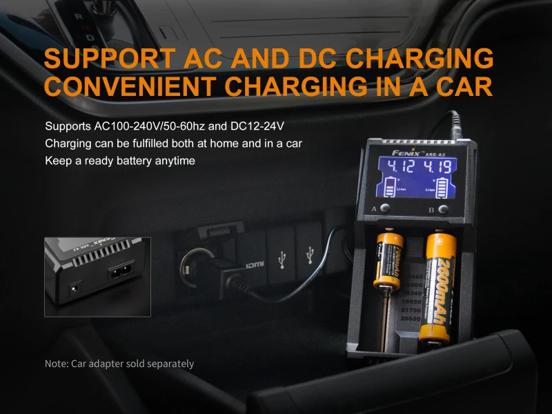 Аккумуляторное зарядное устройство Fenix ARE A2 18650 3 7 в + 12 В DC|charger charger|charger 12vcharger