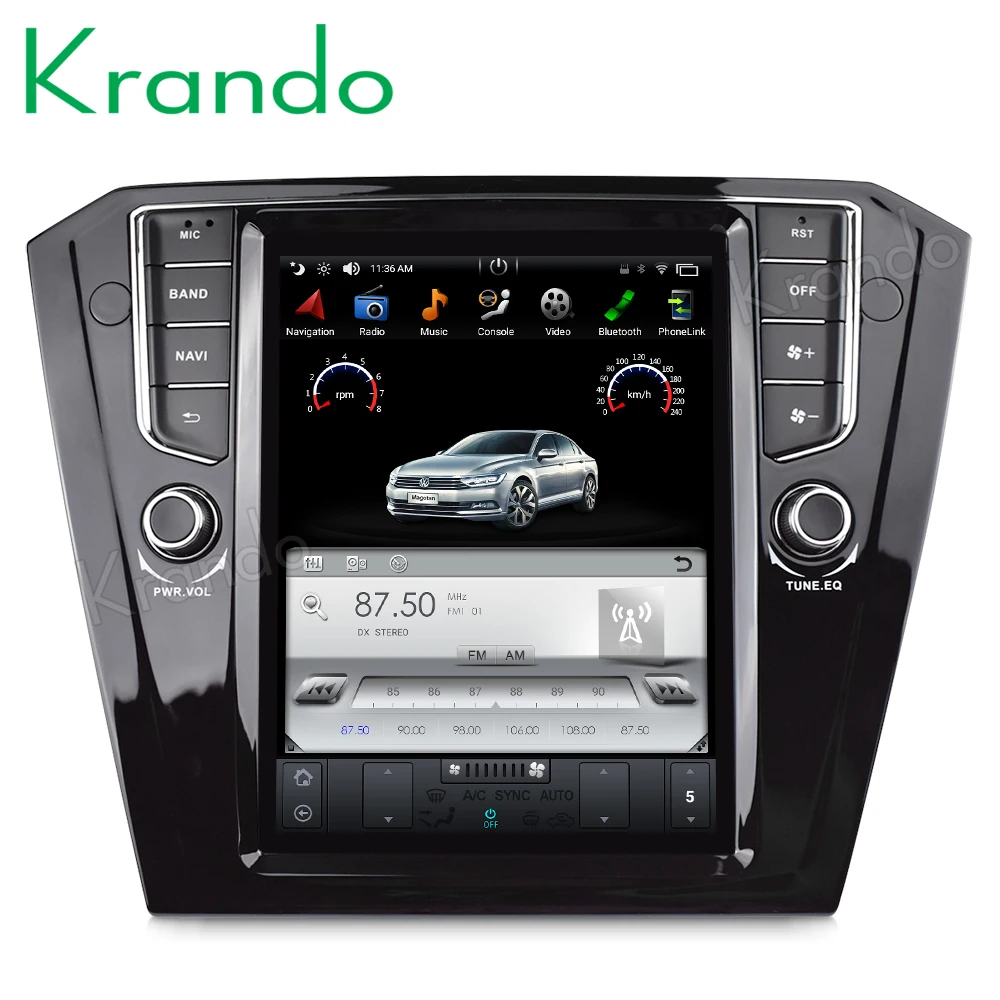 Flash Deal Krando Android 8.1 10.4" Tesla Vertical touch screen car radio player for VW B8 Passat 2017+ multimedia player with gps 5