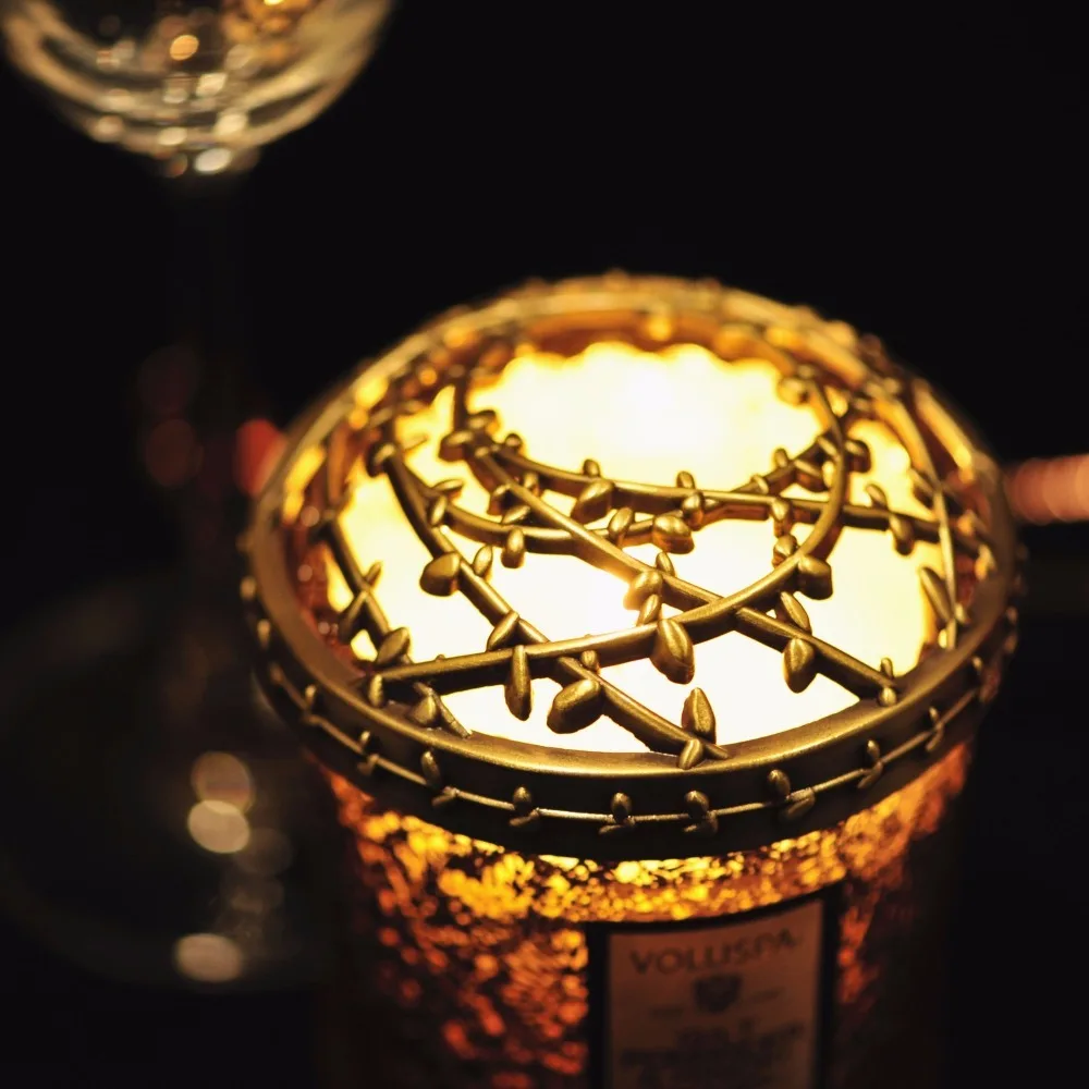 Aromatherapy Candles Gather Hot Metal Cover Heat-resistant Anti Wall Wax Zinc Alloy Inside And Outside The Smart | Дом и сад