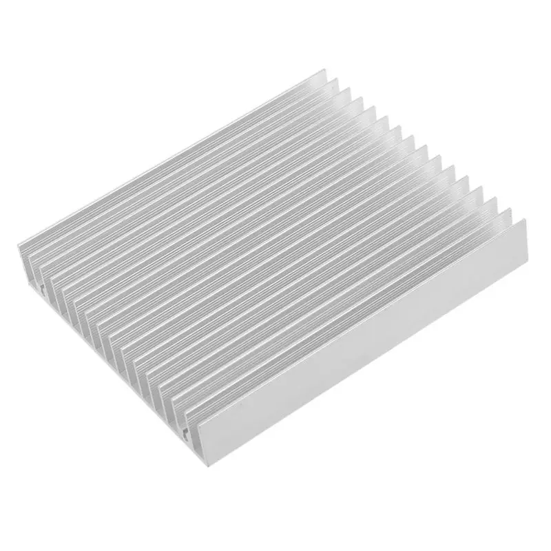 

AAAJ-Silver Tone Aluminium Heat Diffuse Heat Sink Cooling Fin 120x100x18mm