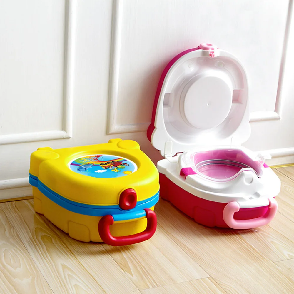 

Cute Portable Baby Toilet New Cartoon TravellingPotty Car Squat Kids Outdoor Trainer Urinal Seats Potties for Children