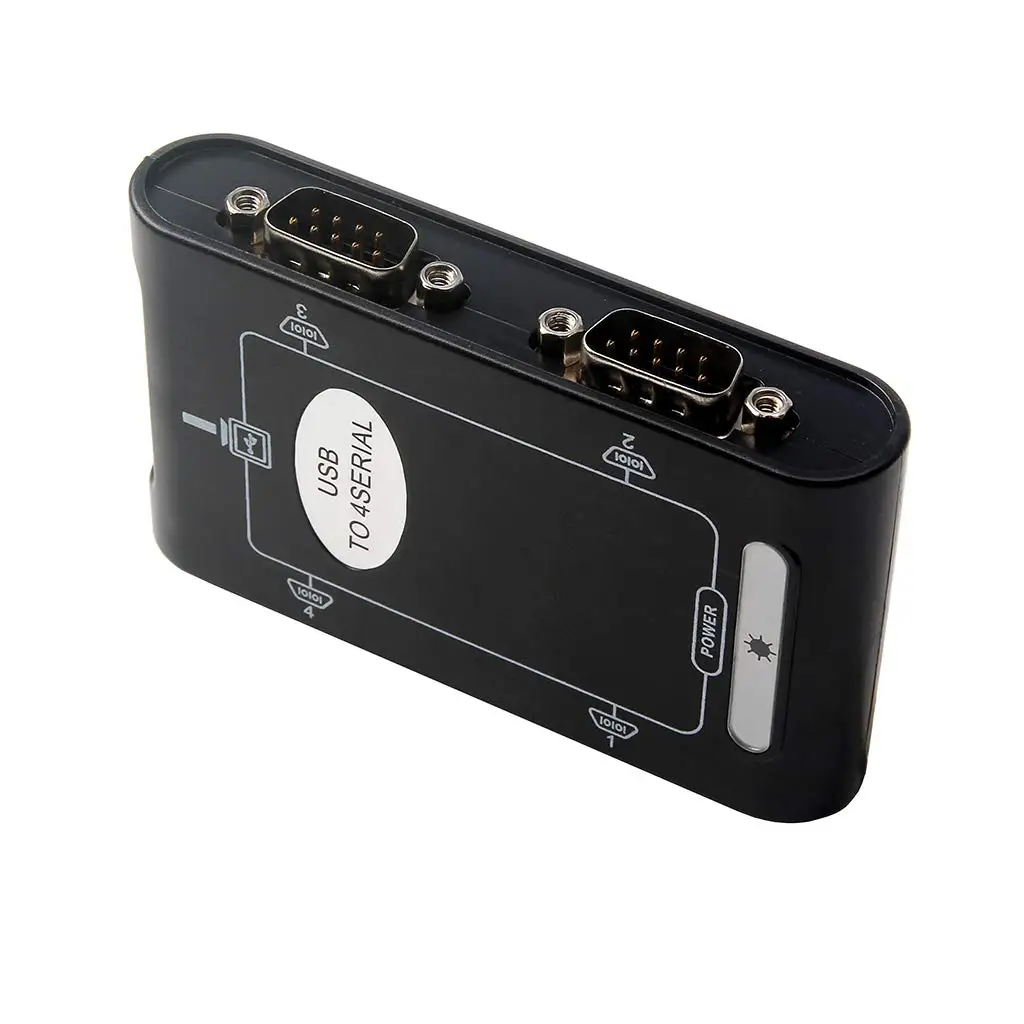 4 порта RS232 к USB 2,0 адаптер USB Последовательный DB9 COM конвертер контроллер карты