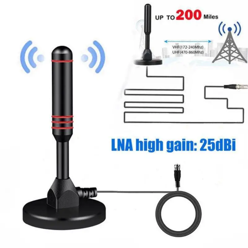 200mile Range антенна ТВ цифровая HD Skywire 4K внутренняя HDTV 1080P 200 мильная 25dBi