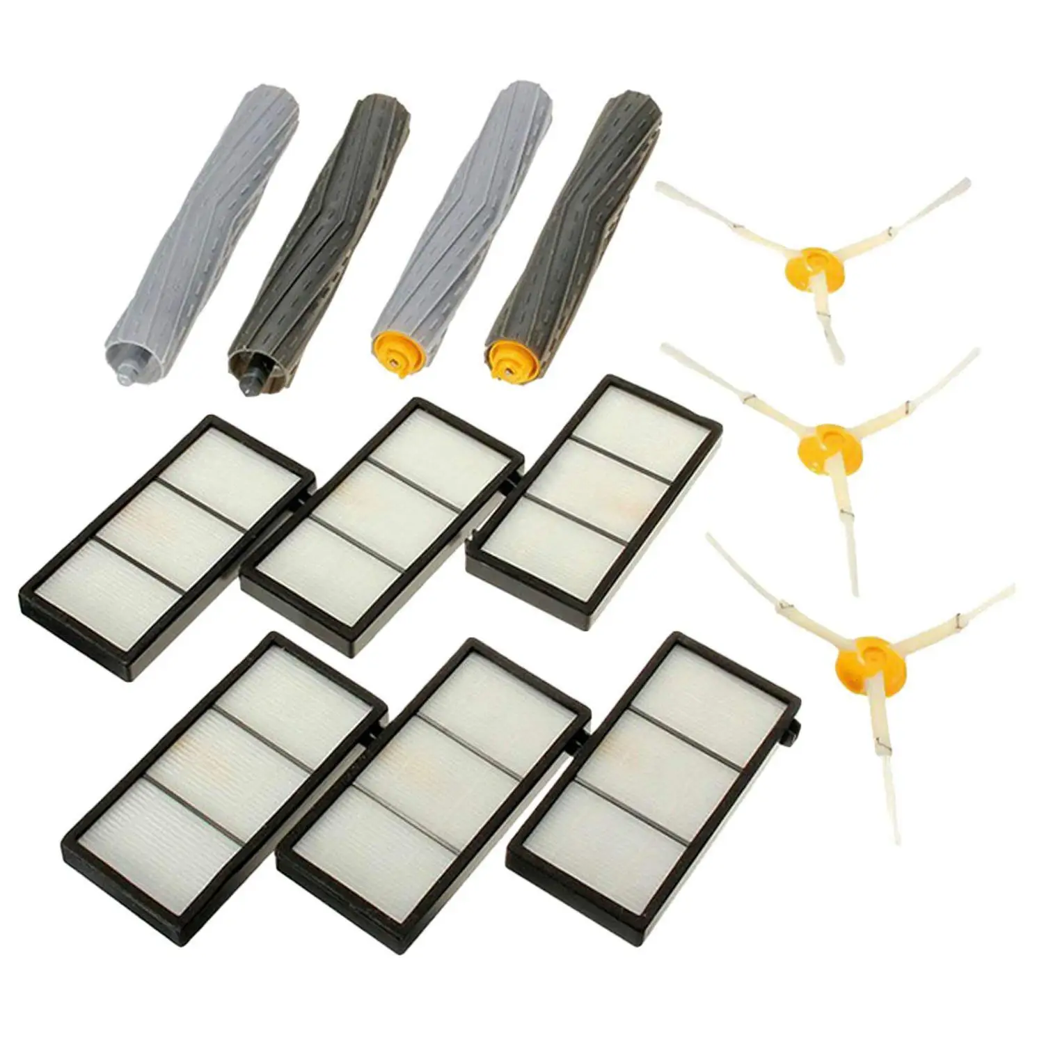 

Debris Extractors + Filters + Side Brushes Replacement Kit Parts Set for iRobot Roomba 800 900 Series Vacuum Cleaner Robots