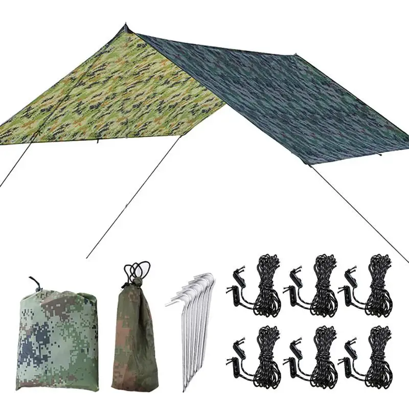 Прямая портативный многофункциональный гамак палатка Водонепроницаемый Пляжный тент для защиты от солнца Кемпинг Туризм выживания снаряжение
