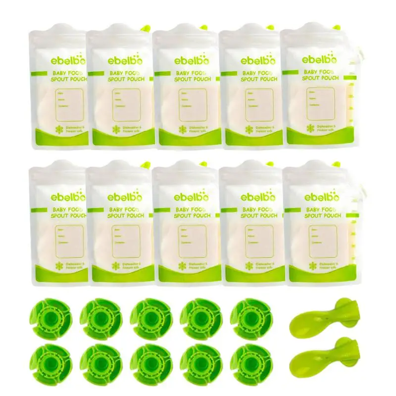 

10Pcs/pack Reusable Squeeze Food Storage Pouch Bag Portable Carry DIY Baby Fruit And Vegetable Food Bag High Quality