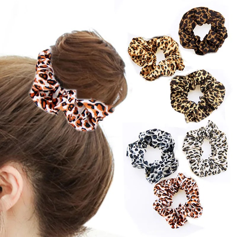 Buy Sale Sexy Leopard Print Elastic Hair bands lovely hair Scrunchies Ponytail