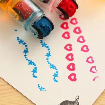 

2019 DIY Cartoon Seal Interesting Educational Cycle Roller Stamp Without Ink Pad Handmade Diary Scrapbook Photo Album