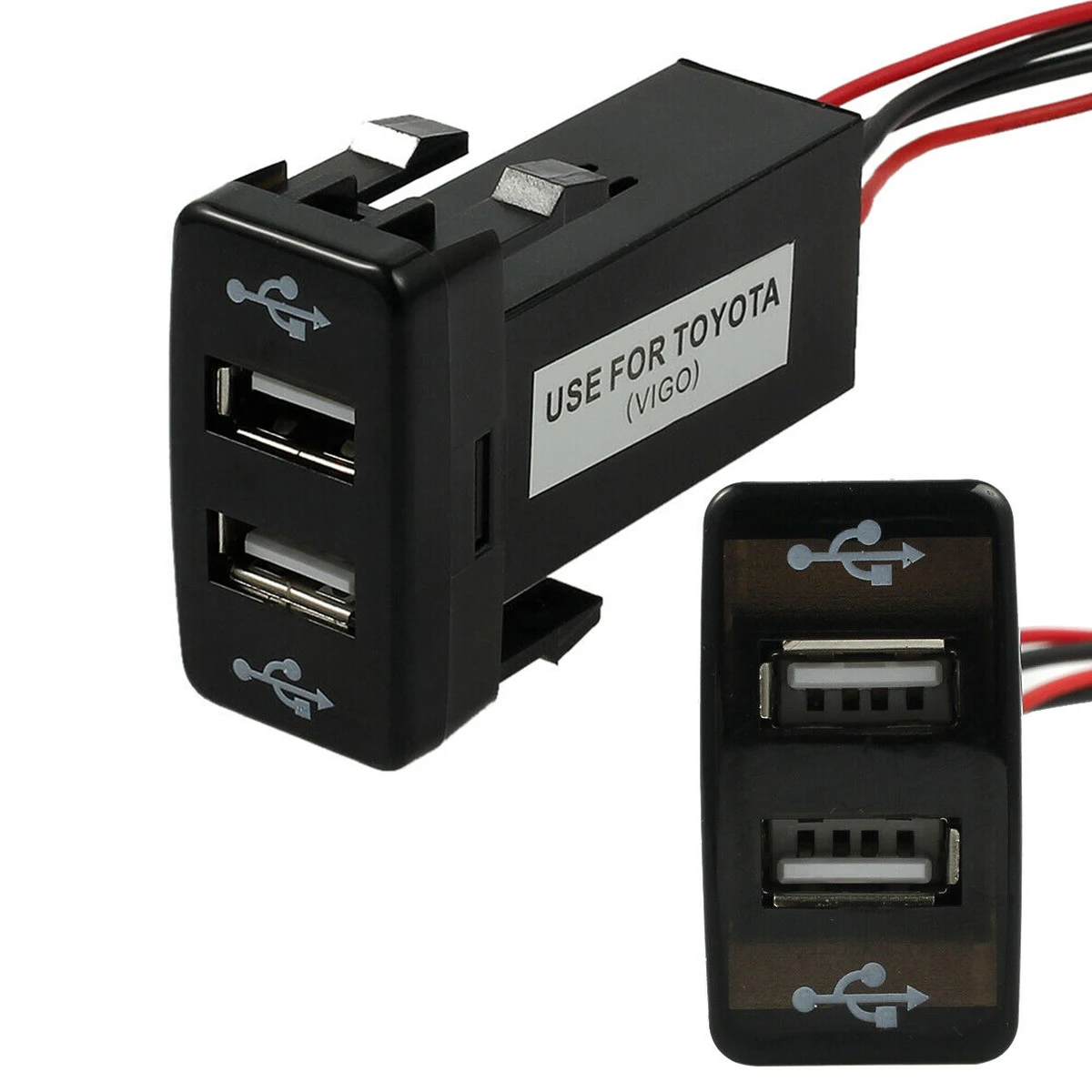 12 В двойной USB порт автомобильное USB зарядное устройство 2 порта зарядное устройство переходник для Toyota для большинства мобильных телефонов ... 12 В двойной USB порт автомобильное USB зарядное устройство 2 порта зарядное устройство переходник для Toyota для большинства мобильных телефонов ...