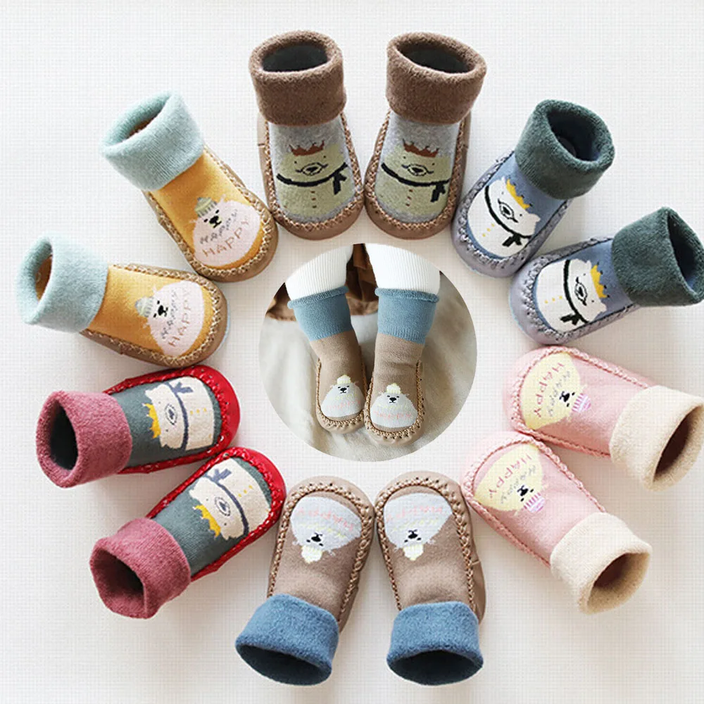 

Pudcoco Children Baby Girl Boy Anti-slip Cotton Socks Newborn Slipper Shoes Floor Socks Size 0-3T