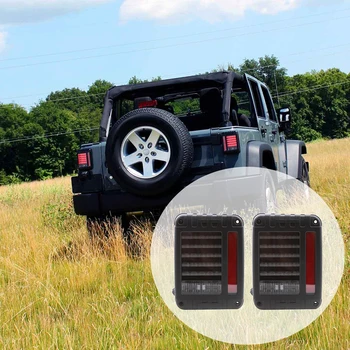 

LED Tail Lights Brake Reverse Turn Signal Rear Lamps for Jeep Wrangler 2007-2016 LED Tail Light