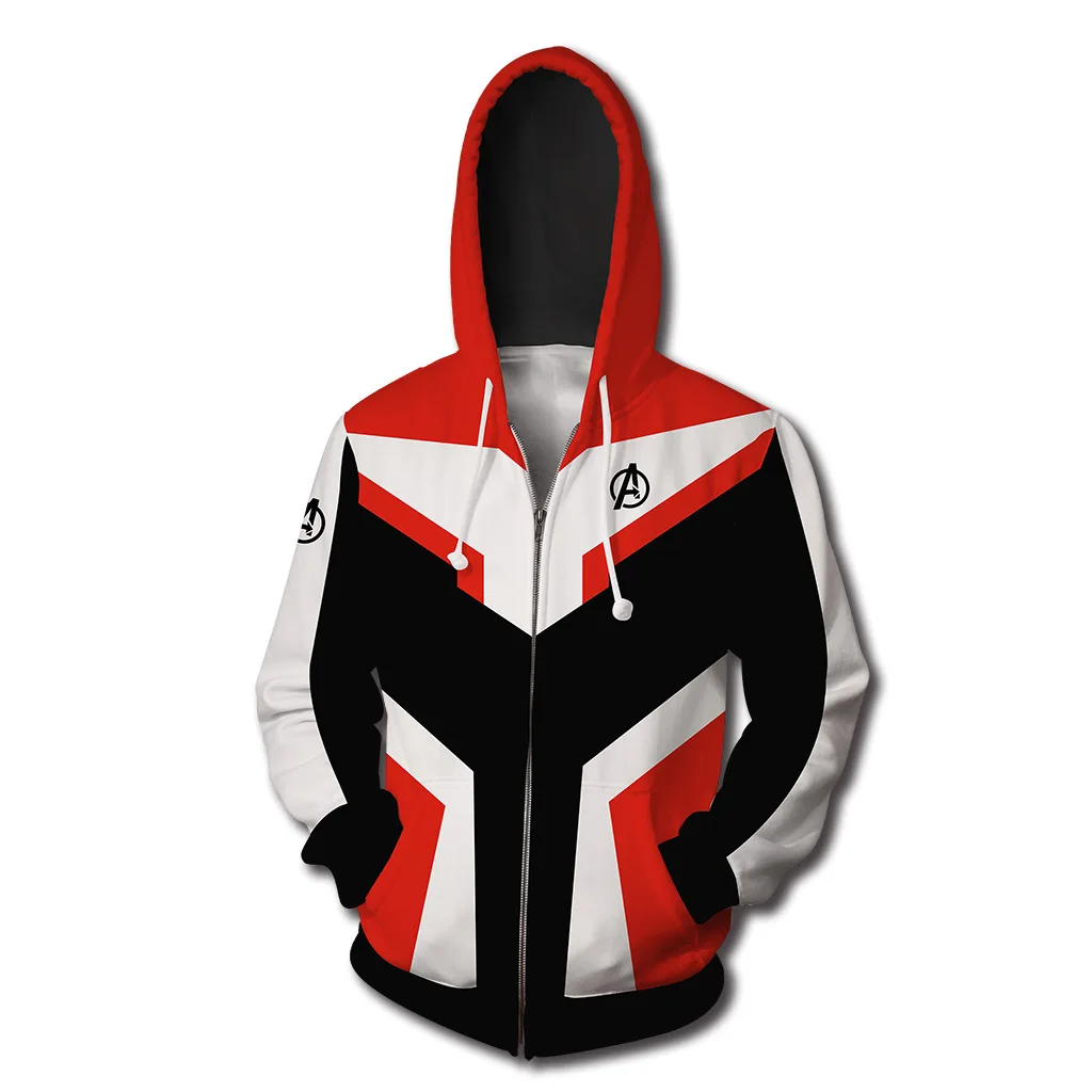 Avengers Endgame Quantum Realm Sweatshirt Jacket Advanced Tech Hoodie Cosplay Costumes