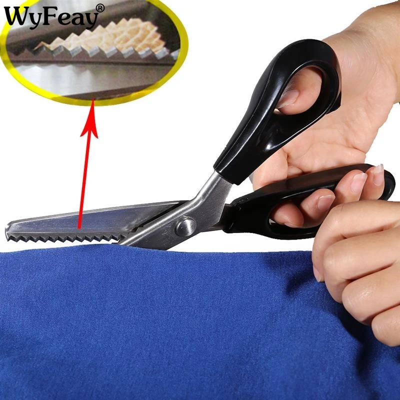 1Pcs 9inch Pinking Shears Sewing Cut Dressmaking Tailor Shear Leather