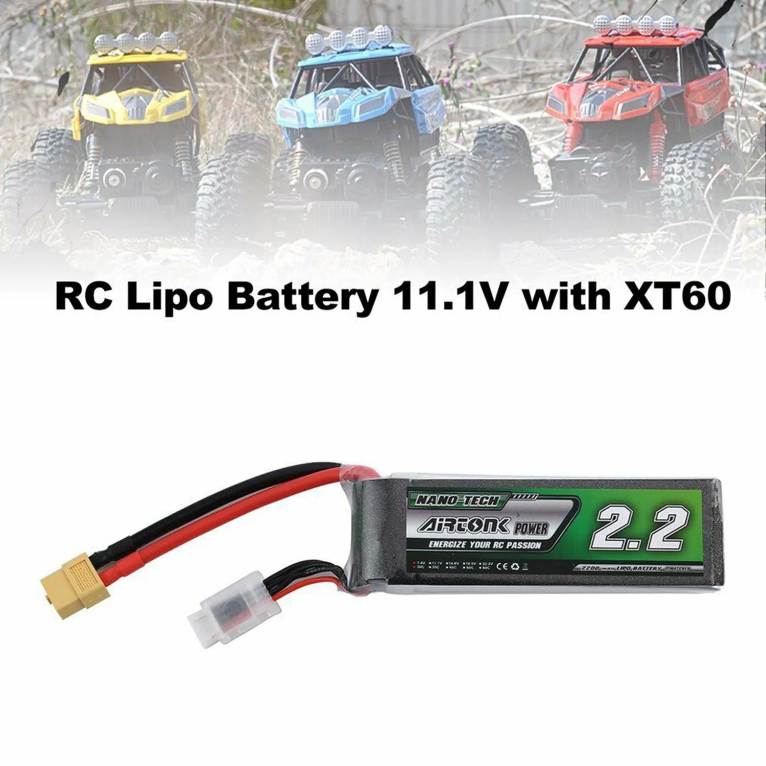 Airtonk power 11 1 V 2200Mah 30C 3S 1P Lipo батарея Xt60 разъем для радиоуправляемого дрона