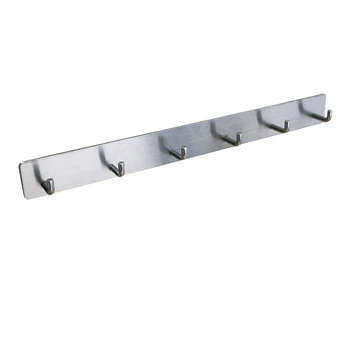 

1PC Free Sticky Hanger Modern Durable With 6 Hooks Adjustable Practical Accessory Hanging Tool for Bathroom Kitchen Bedroom