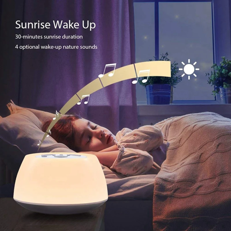 Новинка светильник с будильником Sunrise Sun для сна терапия лампа таймер заходом