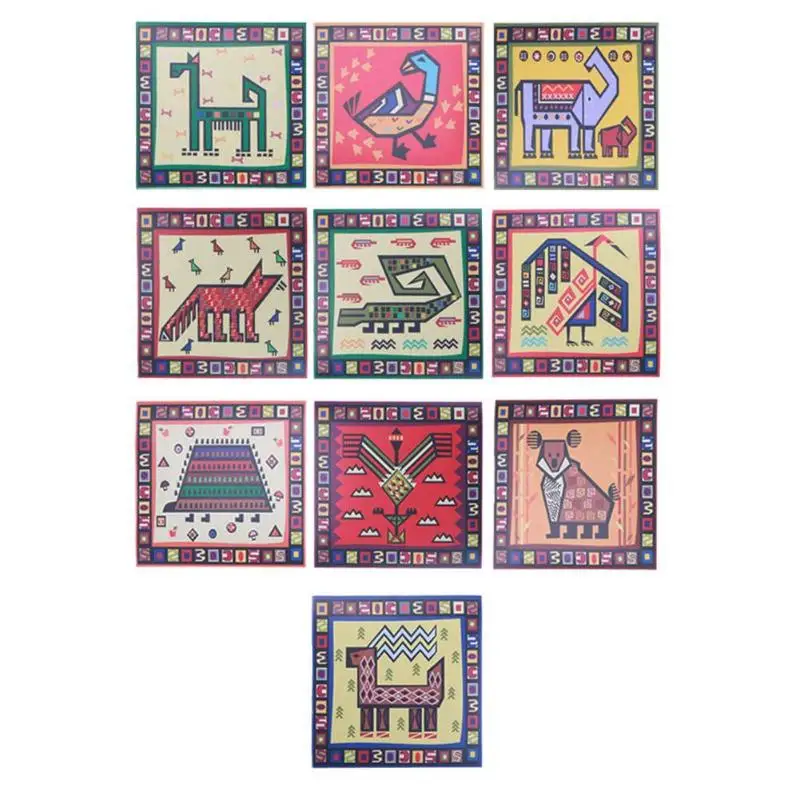 

10pcs Cute Cartoon Totem PVC Waterproof Self Adhesive Mosaic Tile Sticker