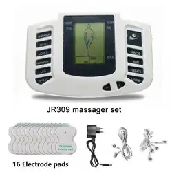 JR309 здоровье и гигиена электрический стимулятор мышц Massageador десятки акупунктурная терапия машина для похудения массажер тела шт. 16 шт