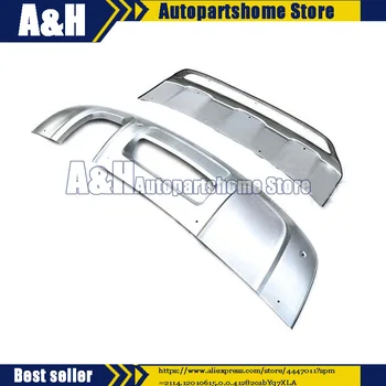 

Front&rear Bumpers Skid Protector Molding Cover Steel 2pcs For Audi Q3 2012-2015