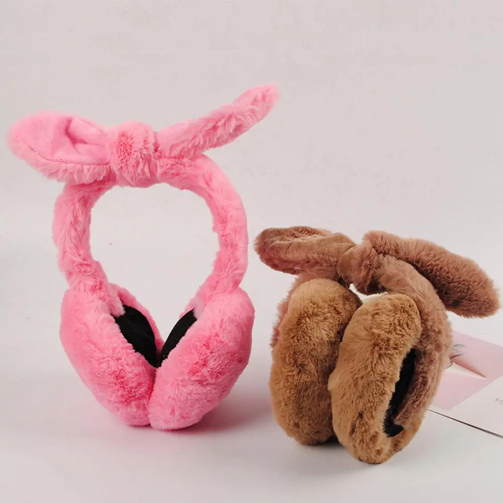 mrwonder Women Detachable Folding Plush Cute Rabbit Ears Design