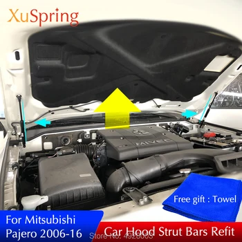 

For Mitsubishi Pajero 2006 2016 2019 Car Hood Engine Support Hydraulic rod Lift Strut Bars Spring Shock Bracket Car accessories