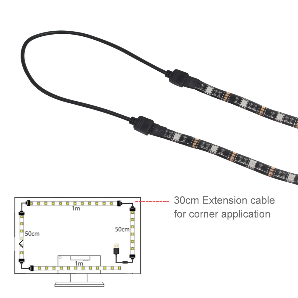 Удлинительный кабель RGB RGBW 4 контактный 5Pin 1 м 2 3 5 10 светодиодный удлинитель для 5050