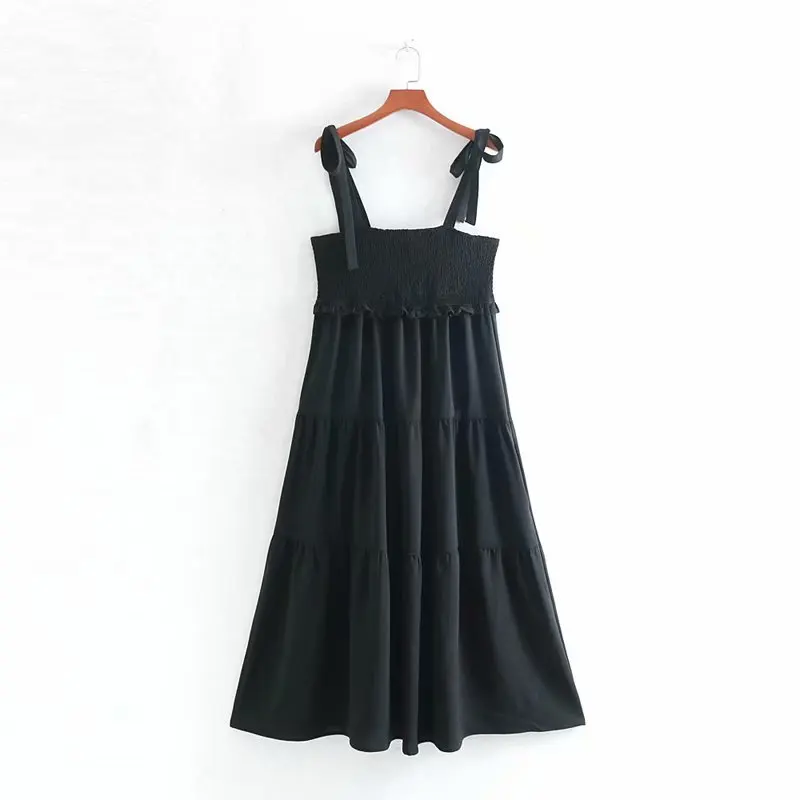 Женское длинное платье на бретельках Черные Платья vestidos de fiesta|Платья| |