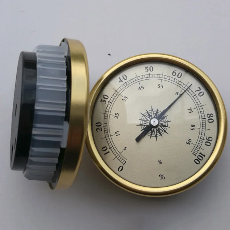 

Indoor Outdoor 7.2cm Round Durable Gold 0~100% (RH) Hygrometer Humidity Meter