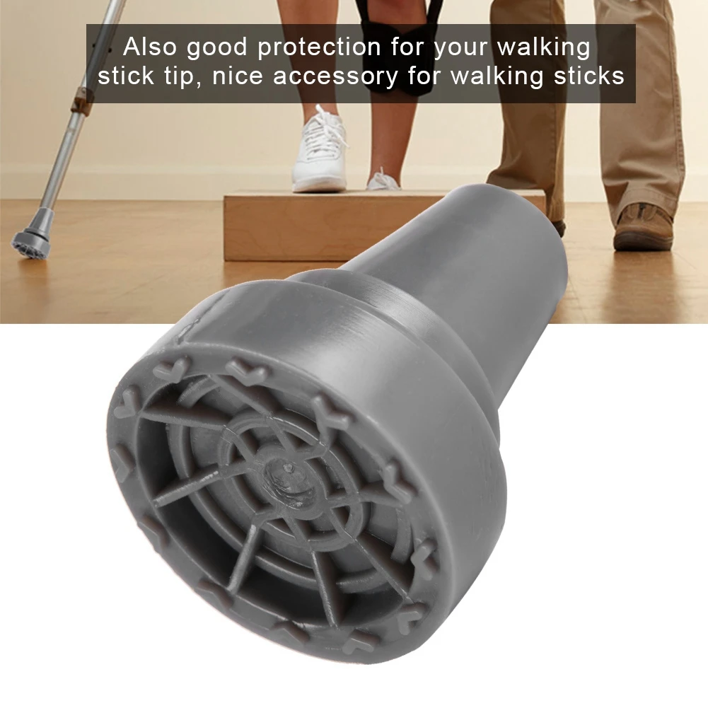 

360 Rotating Anti-slip Walking Stick Standing Rubber Cane Crutch Pad End Bottom Tip Accessory Health Care