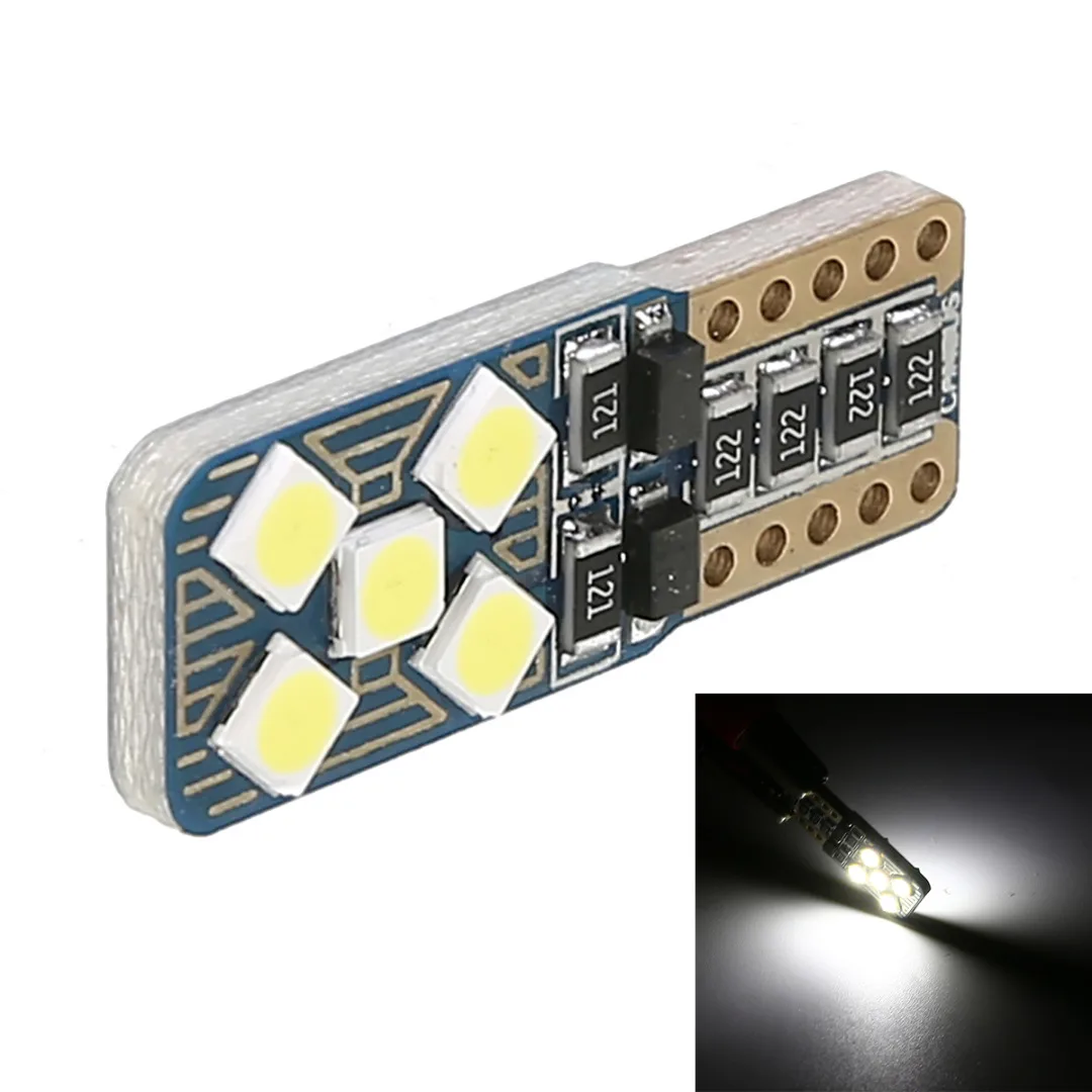 

Car Light Source 10pcs T10 3030 10LED Bulb W5W 194 168 Car Width License Plate Light Lamp White Canbus Error Free