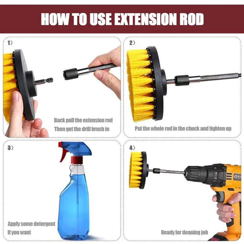 Автомобильная электрическая щетка для дрели, электрический инструмент для чистки, щетка для дрели, скраб, колодки, стиральная машина, автомойка, инструмент для обслуживания, аксессуары