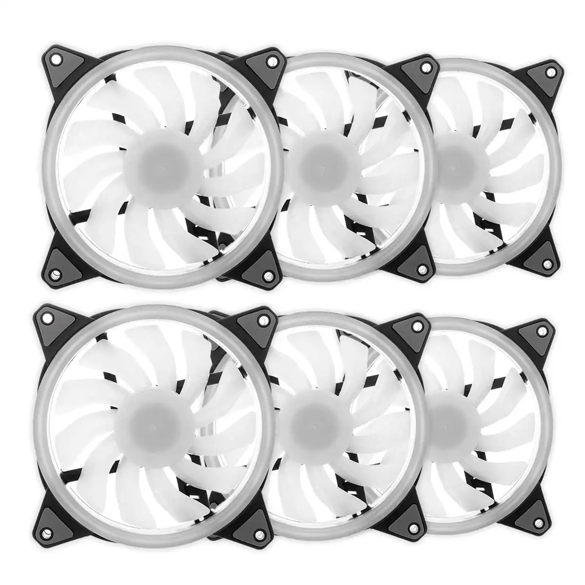 

120mm 1PCS/3PCS/6PCS PC Computer 16dB Quiet Cooling Fan Adjust RGB LED Computer Case IR Remote 12VDC Fans Cooler