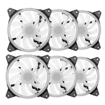 

120mm 1PCS/3PCS/6PCS PC Computer 16dB Quiet Cooling Fan Adjust RGB LED Computer Case IR Remote 12VDC Fans Cooler