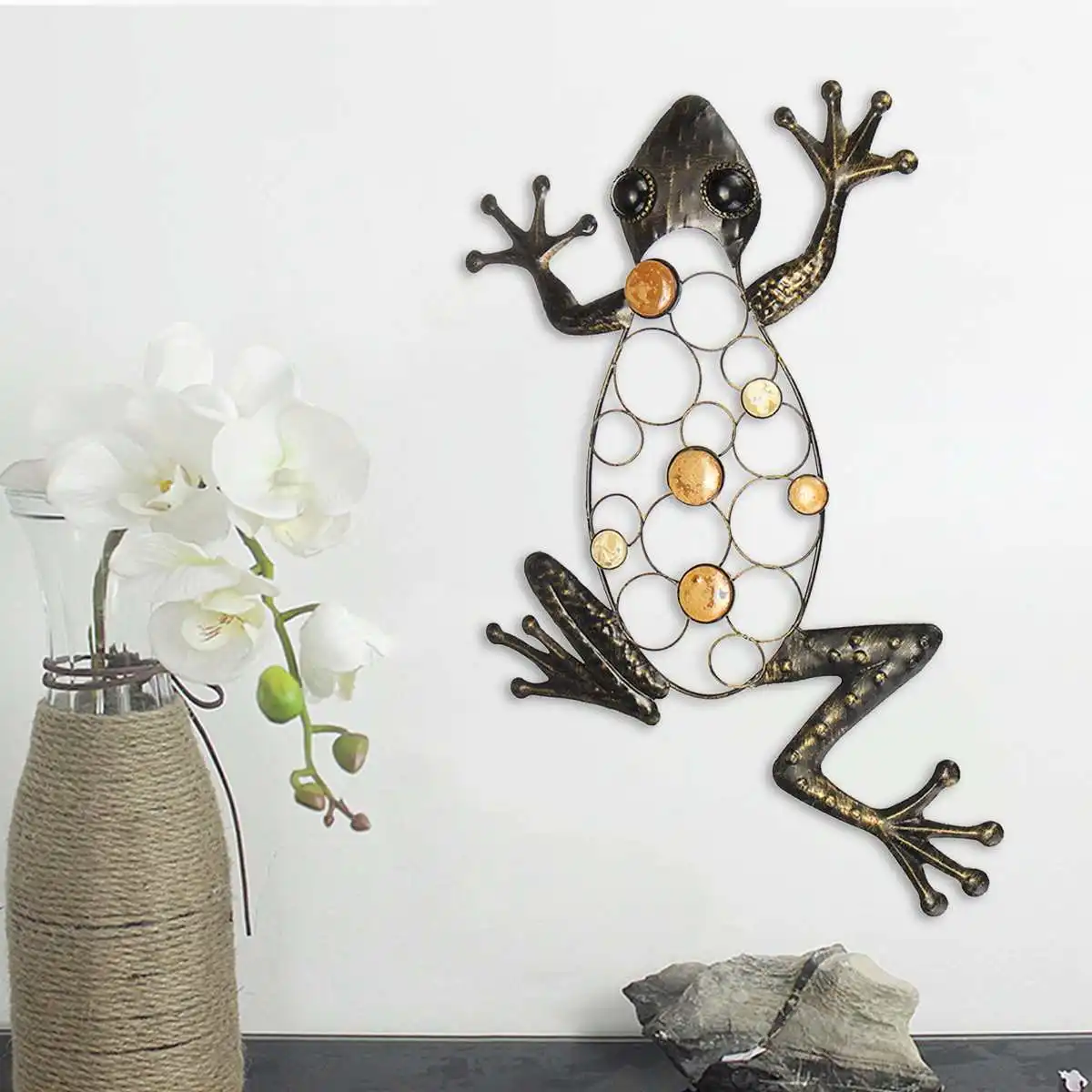 

Frog iron crafts house wall Hanging animal wall garden landscape garden decoration home decoration accessories House statue