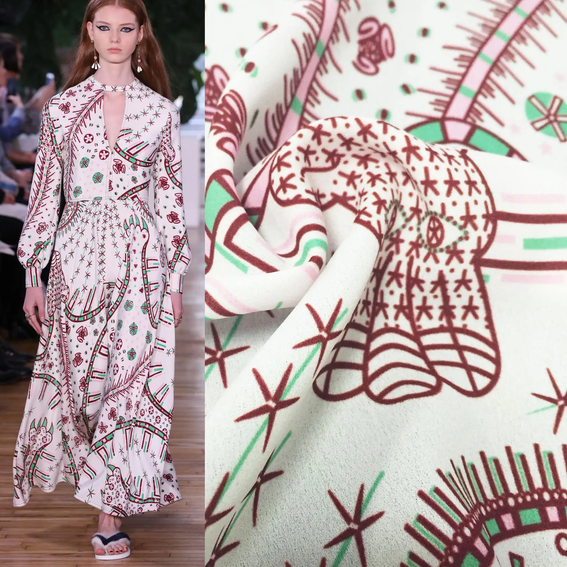 Новое высококачественное платье из ткани с принтом Tiannu в европейском и американском стиле Женская модная Милая Детская одежда Одежда с принтом