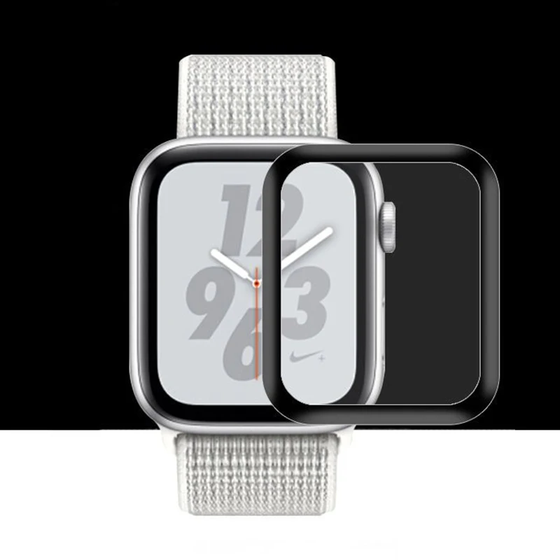 3D закаленное стекло полное покрытие для Apple Watch 4 защита экрана Мягкий край полная
