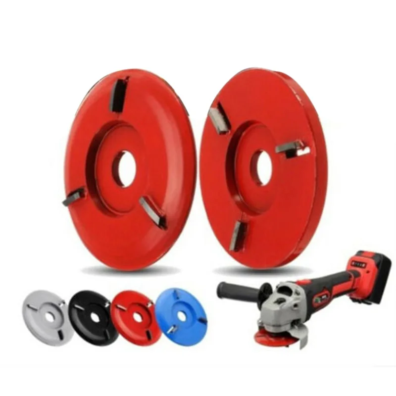 

Bore Red Wood Carving Disc Angle Grinder Turbo Plane For 16 MM Attachment Steel Three-tooth Milling Cutter