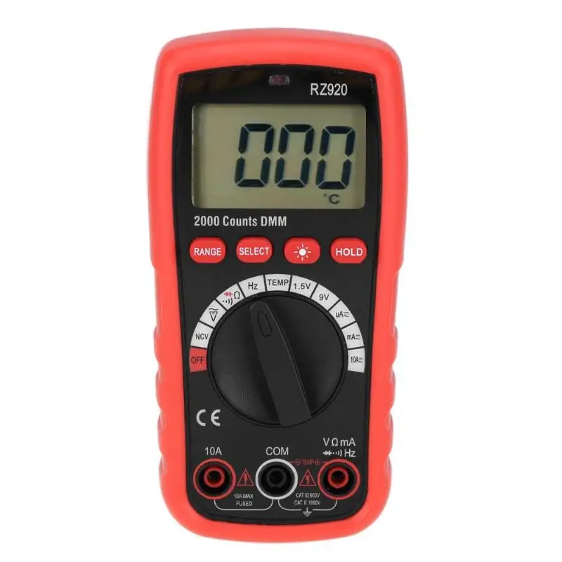 

Digital Multimeter Auto Range Temperature AC DC Voltage Current Tester