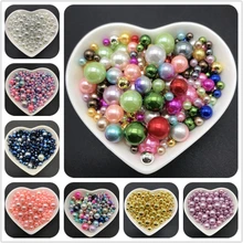 4 мм-10 мм 15 г/пакет без отверстия имитация жемчуга круглые акриловые бусины жемчуг разделитель свободные бусины для изготовления ювелирных изделий