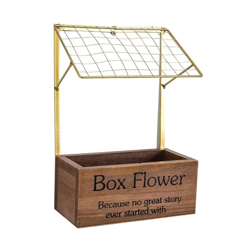 سمين زهرة وعاء الخشب الحرف الحديد المطاوع تخزين الرف الصورة نباتات حائطية مجلة المنظم ستريت حامل المنظم المنزل الديكور