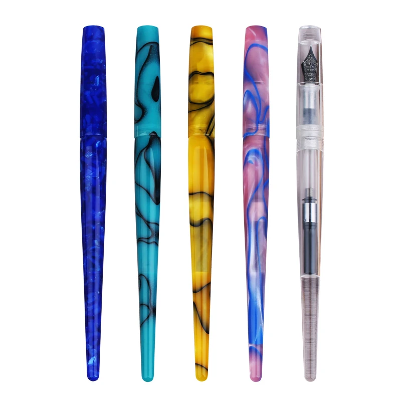

Moonman Penbbs 267 Long Tail Acrylic Fountain Pen, Beautiful Colored Transparent Office Ink Pen With Box Iridium F Nib