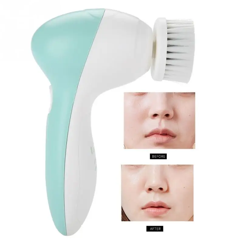 Sonic Cleansing Face Washing Skin Cleanse Brush Vibrator + Replaceable Care Machine | Красота и здоровье