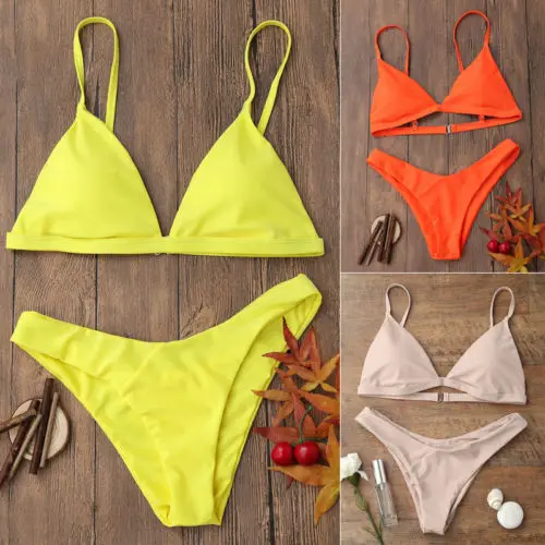 

Sexy Women Bikini Set Summer Holiday Bandage Push Up Padded Bra Swimwear Swimsuit Bathing Beachwear