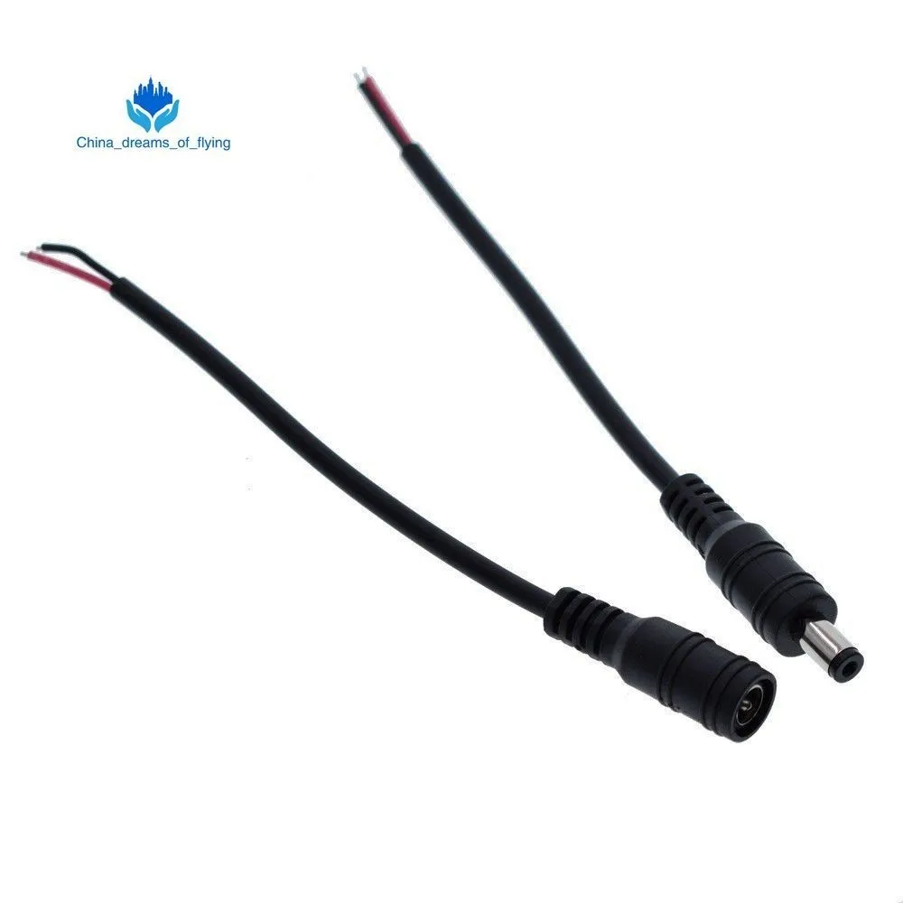 

1Set 5.5x2.1 Plug DC male or Female Cable Wire Connector For 3528 5050 LED Strip Light For diy