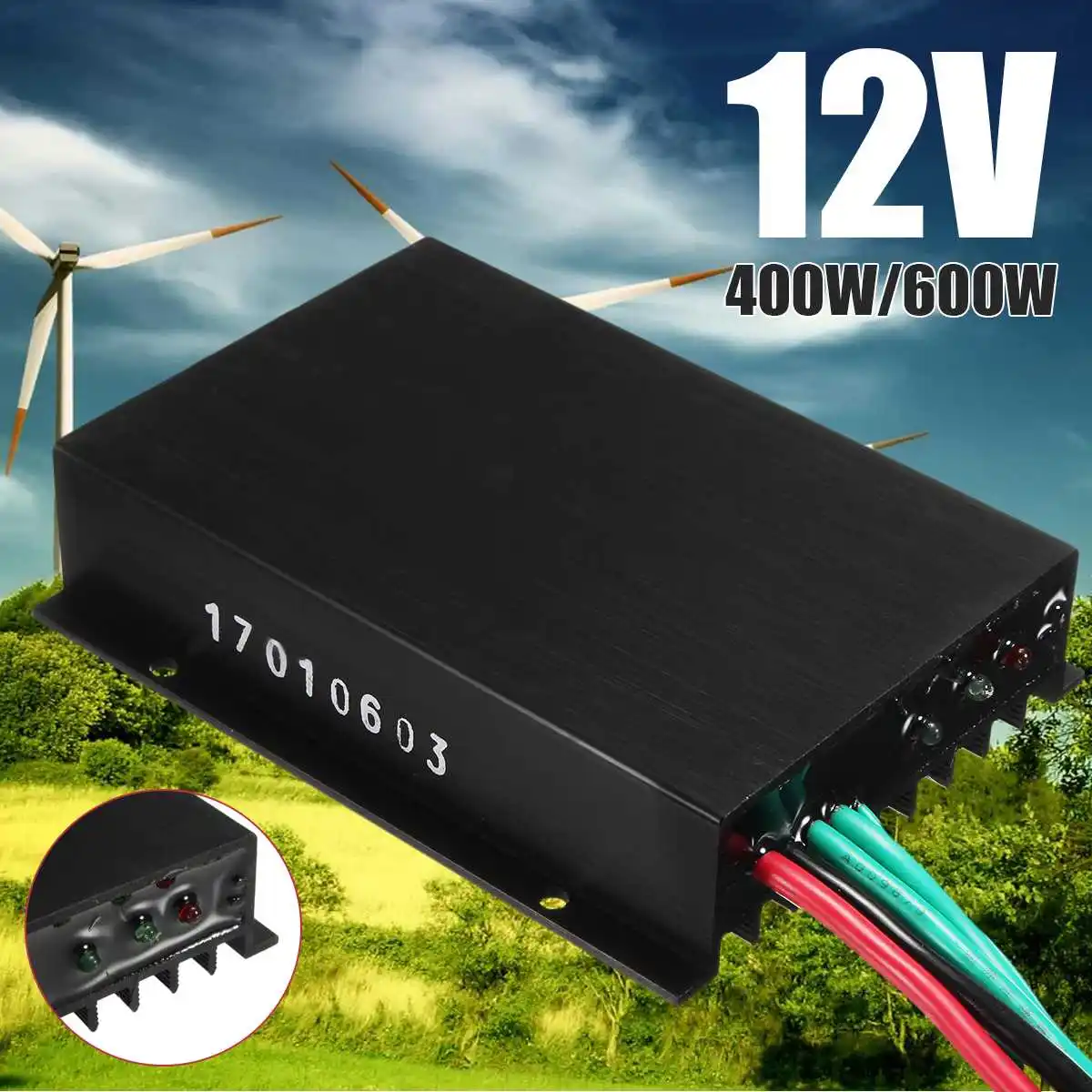 

12V 400W/600W Wind Generator Controller 400W/600W Alternative Energy Generators Regulator Wind Tur bine Controller