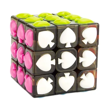 

YJ Three Steps Spade Magic Cube " Poker 3 Order Heterotypic Magic Cube Lover Boxing Product