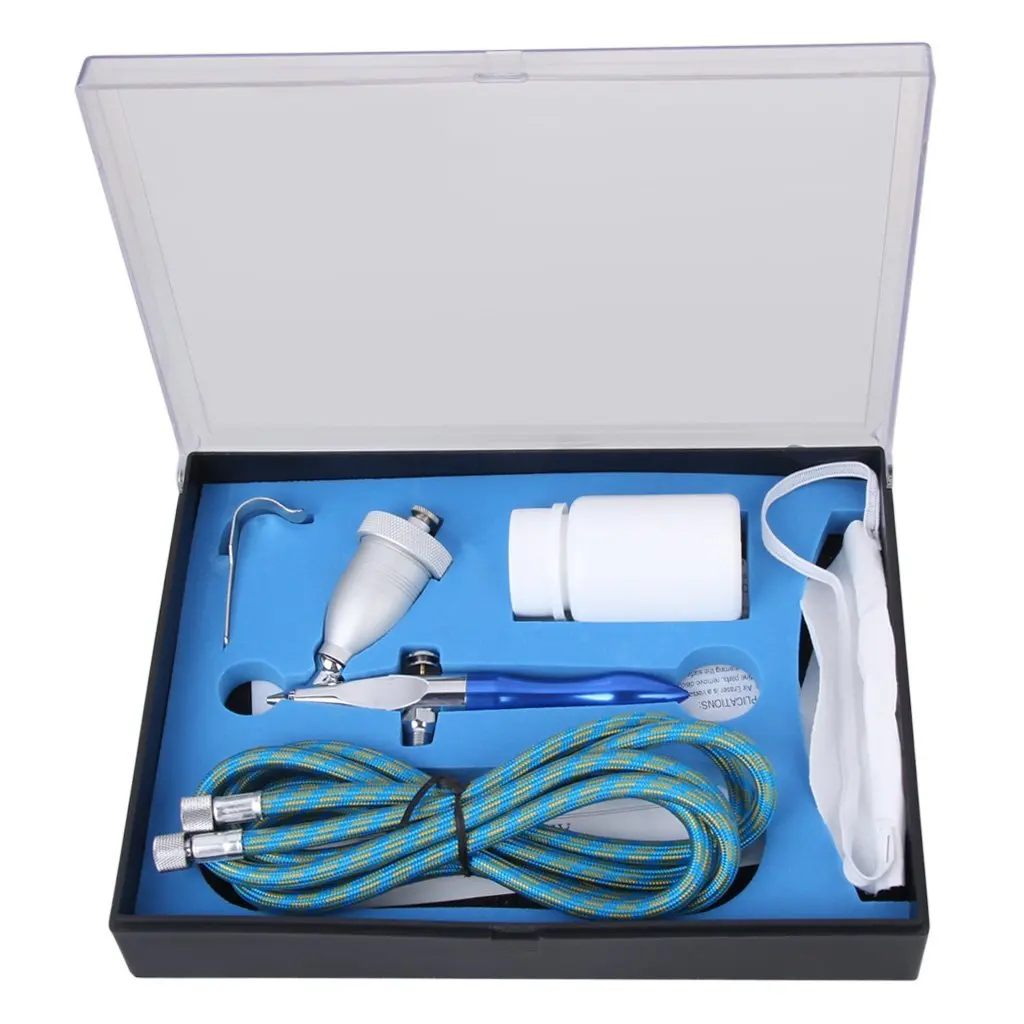 

Sandblaster Airbrush Guns Kit In Carrying Case Complete Gravity Spray Guns With Spray 15cc Jar Accessories