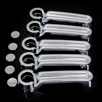 

5pcs New Triple Chrome ABS Plastic Door Handle Cover Trim For 2007-2015 JEEP Wrangler JK 2008-2012 Liberty 2007-2011 Dodge Nitro