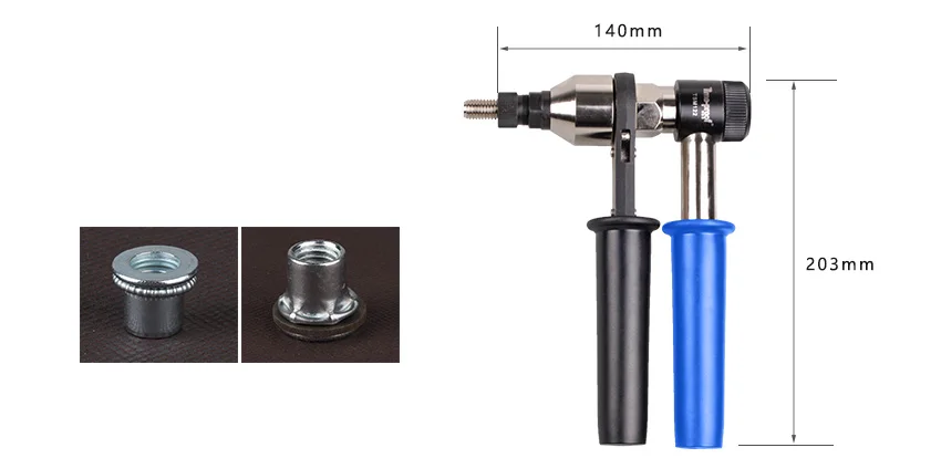 Время-доказательство до M12 сверхмощная трещотка гайка клепальщик крутящий момент ручная Заклепка гайка пистолет ручная гайка Клепальный Инструмент оправки для M5-M12